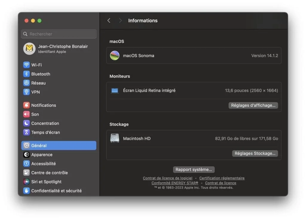update macos sonoma 14.1.2