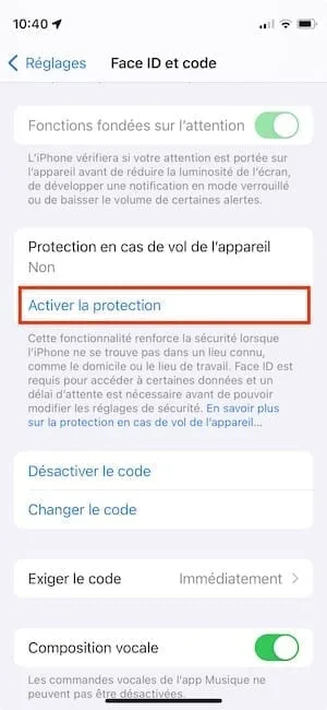 Comment activer la protection en cas de vol de l'appareil sur iPhone (iOS 17.3) 2 Stolen Device Protection iphone ios 17.3