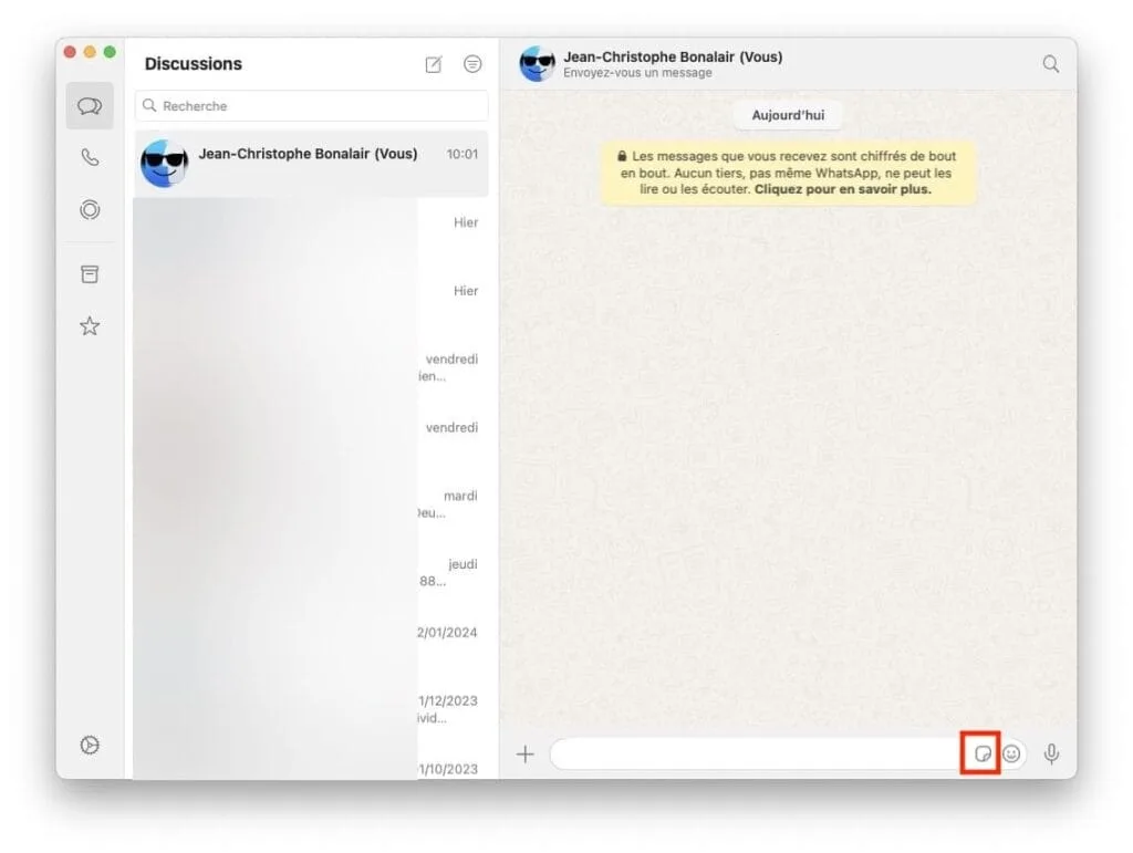 WhatsApp mac stickers