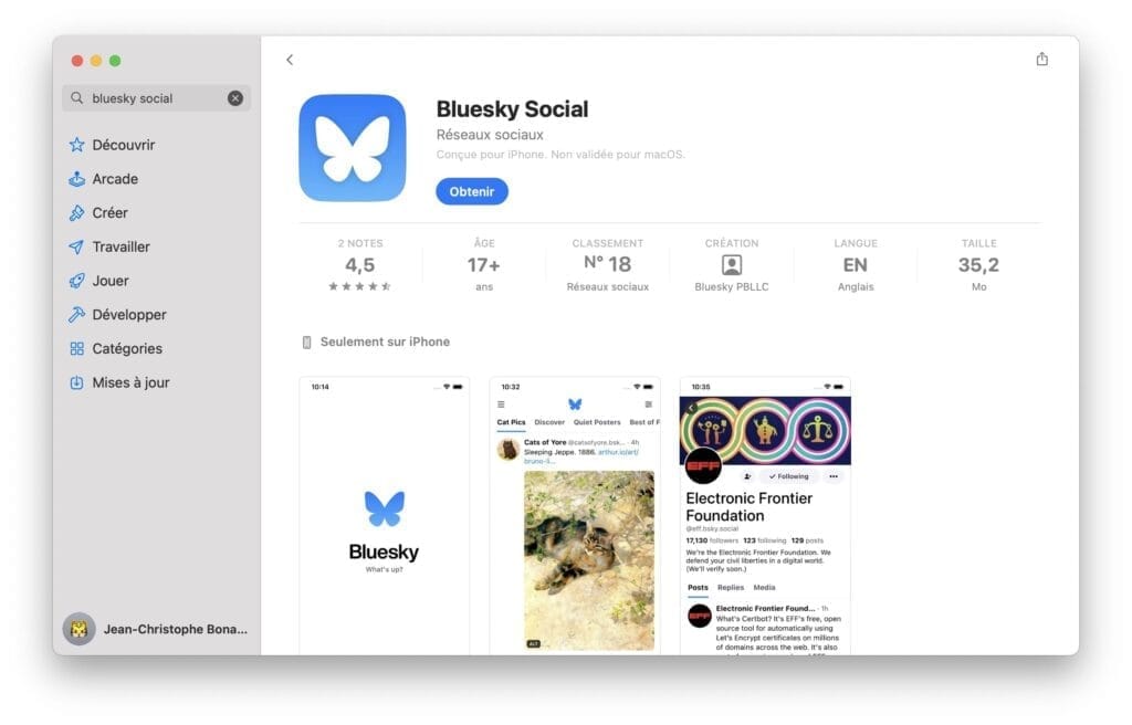 installer bluesky sur mac