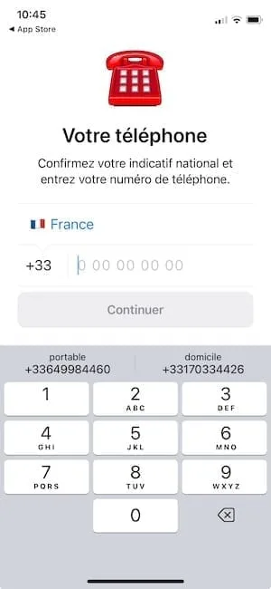telegram entrer numero de telephone