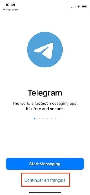 telegram iphone francais
