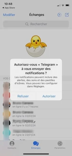 telegram notifications
