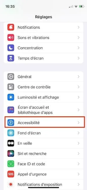 iphone diminuer luminosite avec raccourci