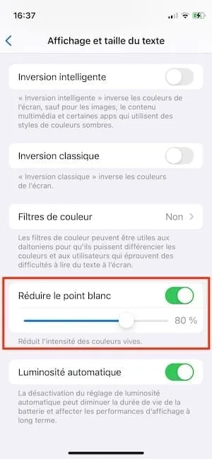iphone trop eclaire la nuit