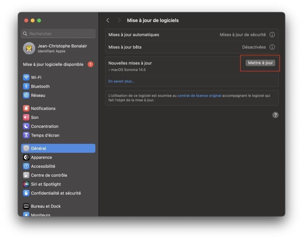 macOS Sonoma 14.5 maj mac