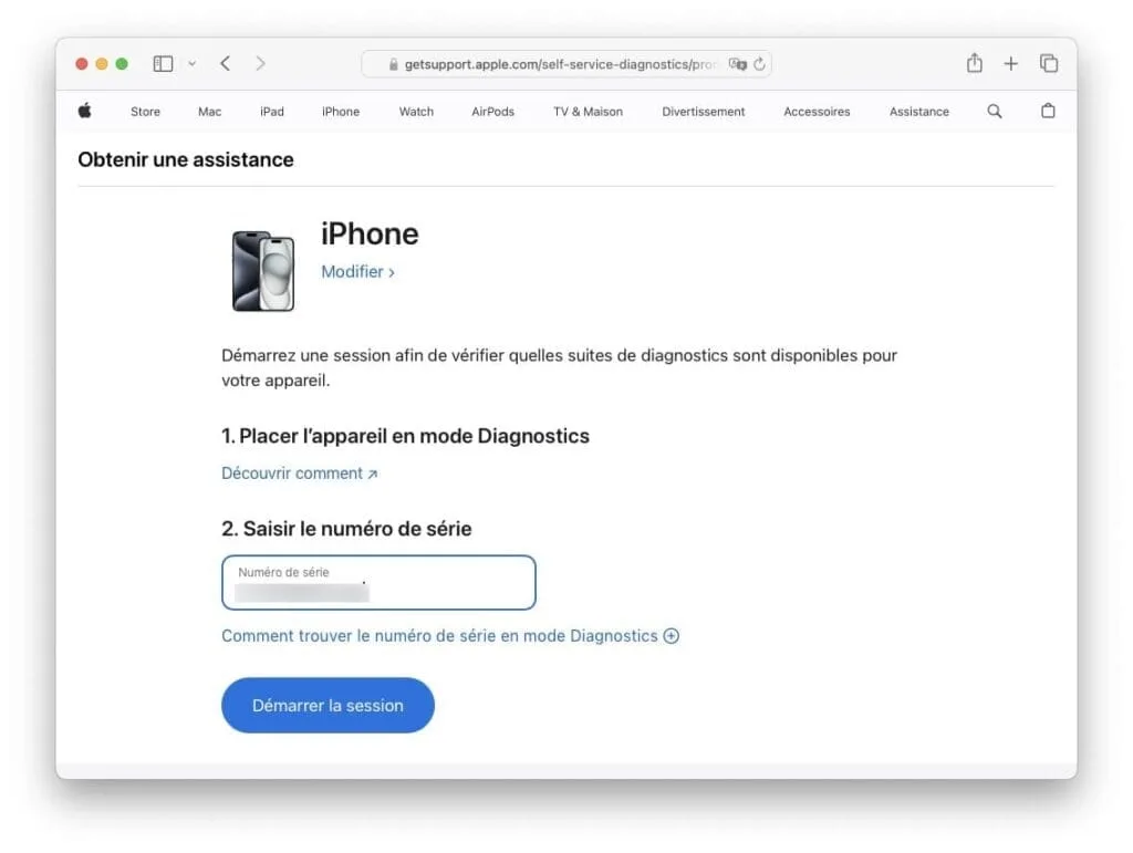iphone tester composants