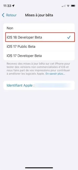 telecharger iOS 18 beta 1 iphone