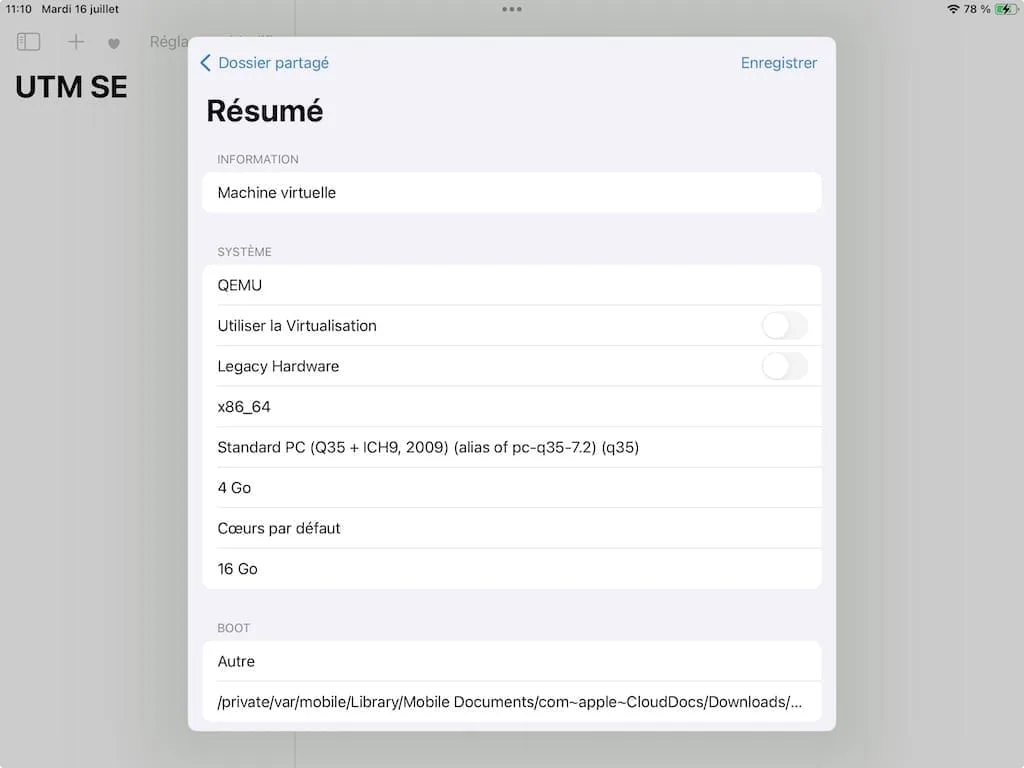 configuration ipad pour installer windows