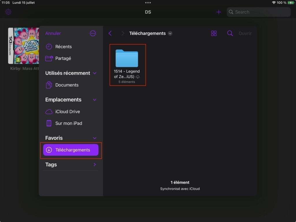 installer jeu sur Delta avec iPad