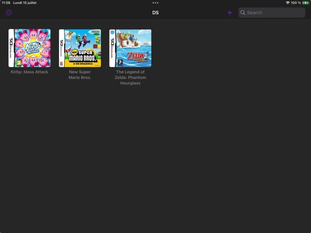 jeux Delta iPad bibliotheque