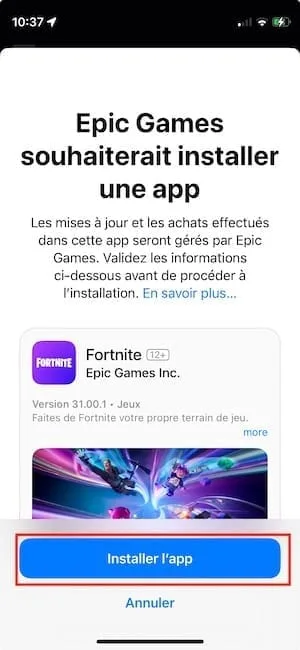 Comment installer Epic Games Store sur iPhone pour jouer à Fortnite 7 epic games fortnite iphone installer app