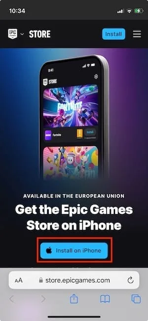 Comment installer Epic Games Store sur iPhone pour jouer à Fortnite 1 installer Epic Games Store sur iPhone