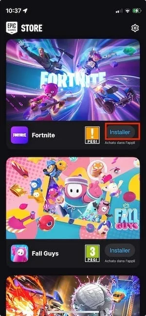Comment installer Epic Games Store sur iPhone pour jouer à Fortnite 6 installer fortnite via epic games store sur iphone