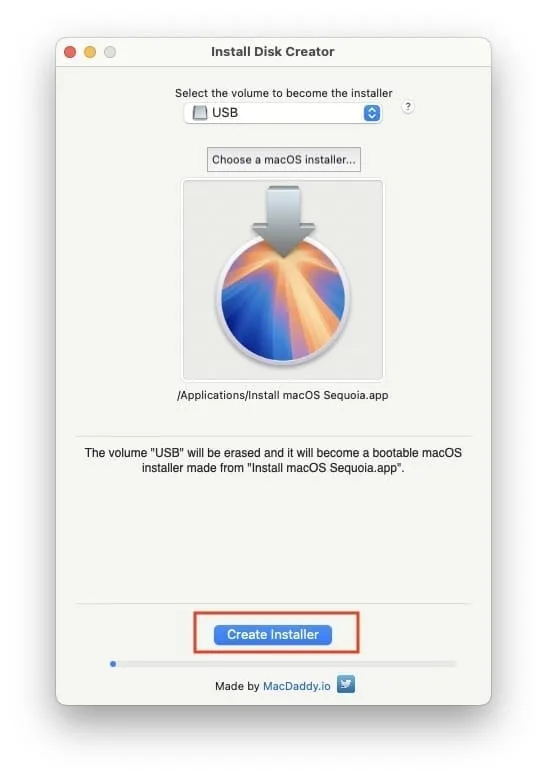 cle de demarrage macos sequoia 15