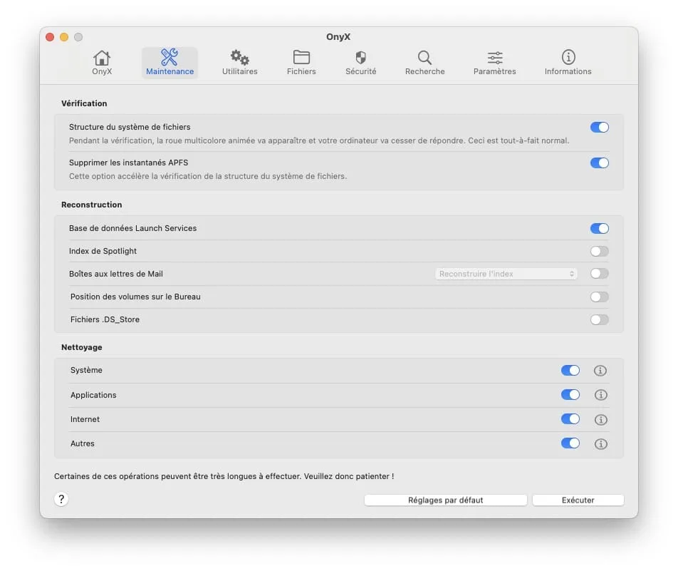 onyx macos sonoma maintenance