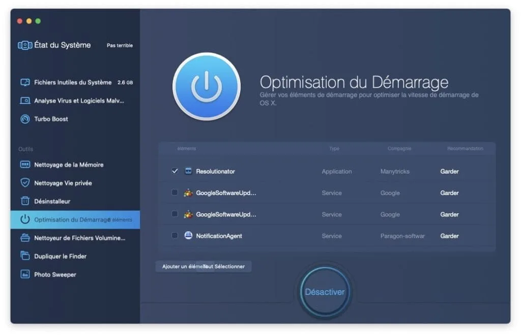 optimiser temps demarrage sequoia