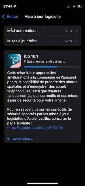 download iOS 18.1