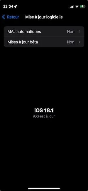 iOS 18.1 mise a jour iphone