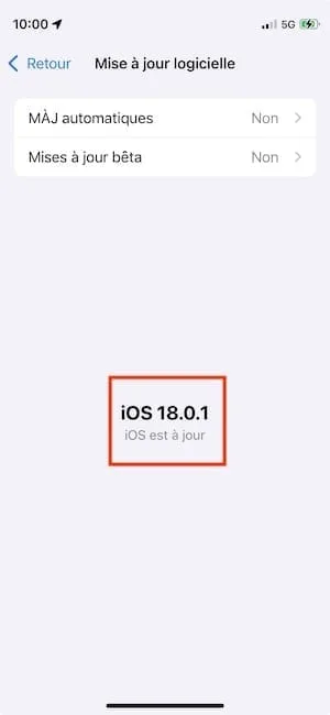 installer iOS 18.0.1 iphone