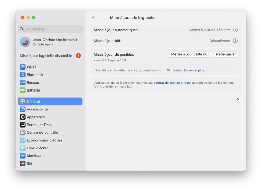 Télécharger macOS Sequoia 15.0.1 pour Mac en version finale (lien direct) 1 macOS Sequoia 15.0.1
