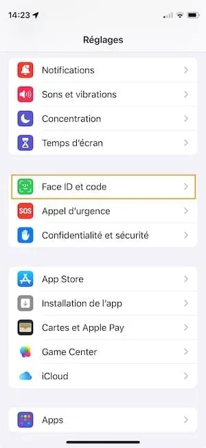 desactiver centre de controle iphone