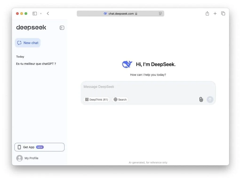 deepseek macos interface