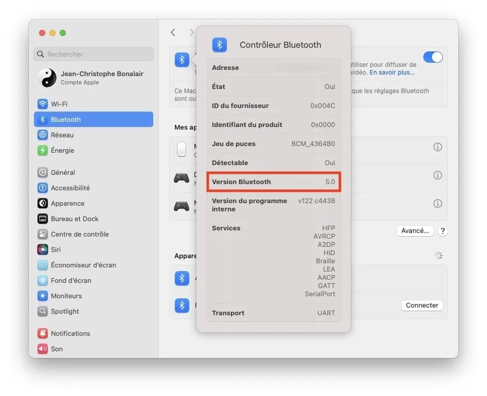 Quelle est la version Bluetooth sur mon Mac ? (Bluetooth 5.3, 5.0, 4.2, 4.0...) 3 version bluetooth macos