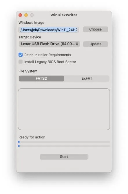 faire cle usb windows 11 sur mac