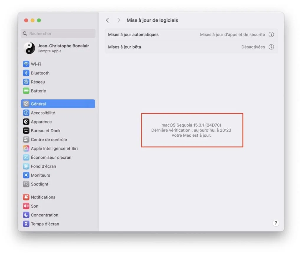 macos Sequoia 15.3.1 version finale