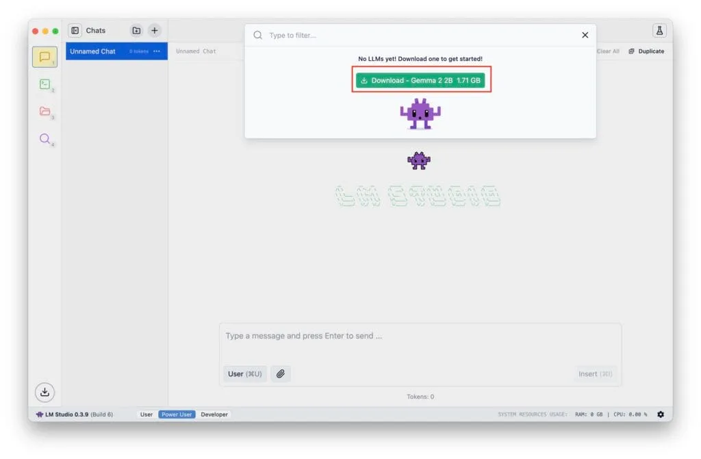 telecharger modele IA sur mac