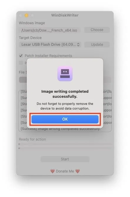tutoriel WinDiskWriter mac