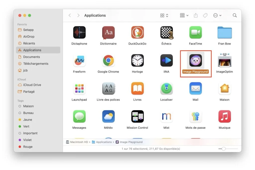 Image playground mac