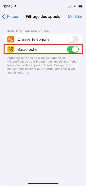 gestion numero indesirables iphone