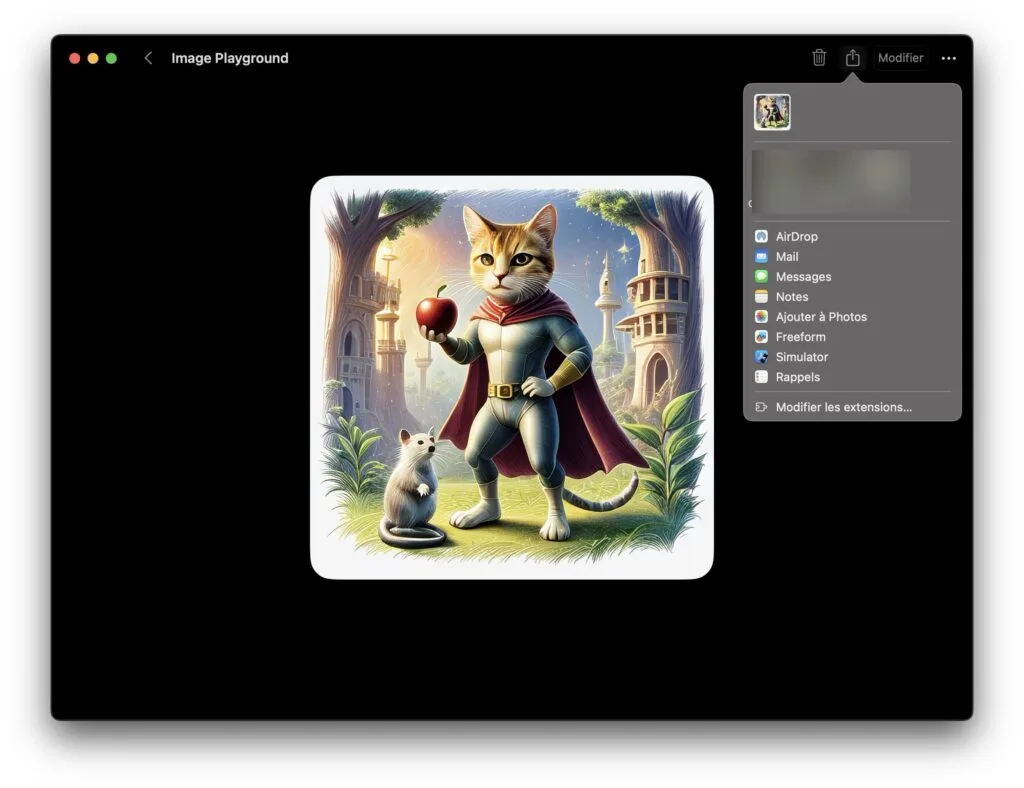 image playground mac partager image