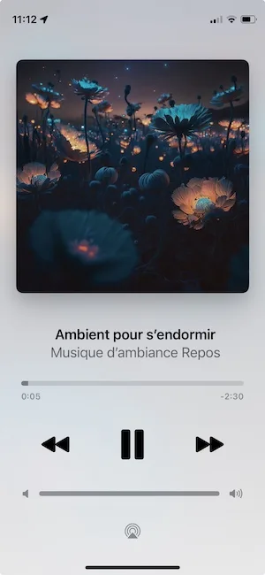 lancer musique dambiance iphone