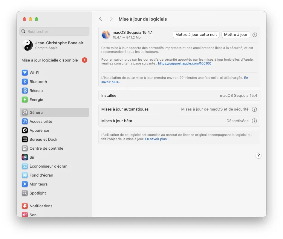 Télécharger macOS Sequoia 15.4.1 pour Mac en version finale (lien direct) 1 macOS Sequoia 15.4.1