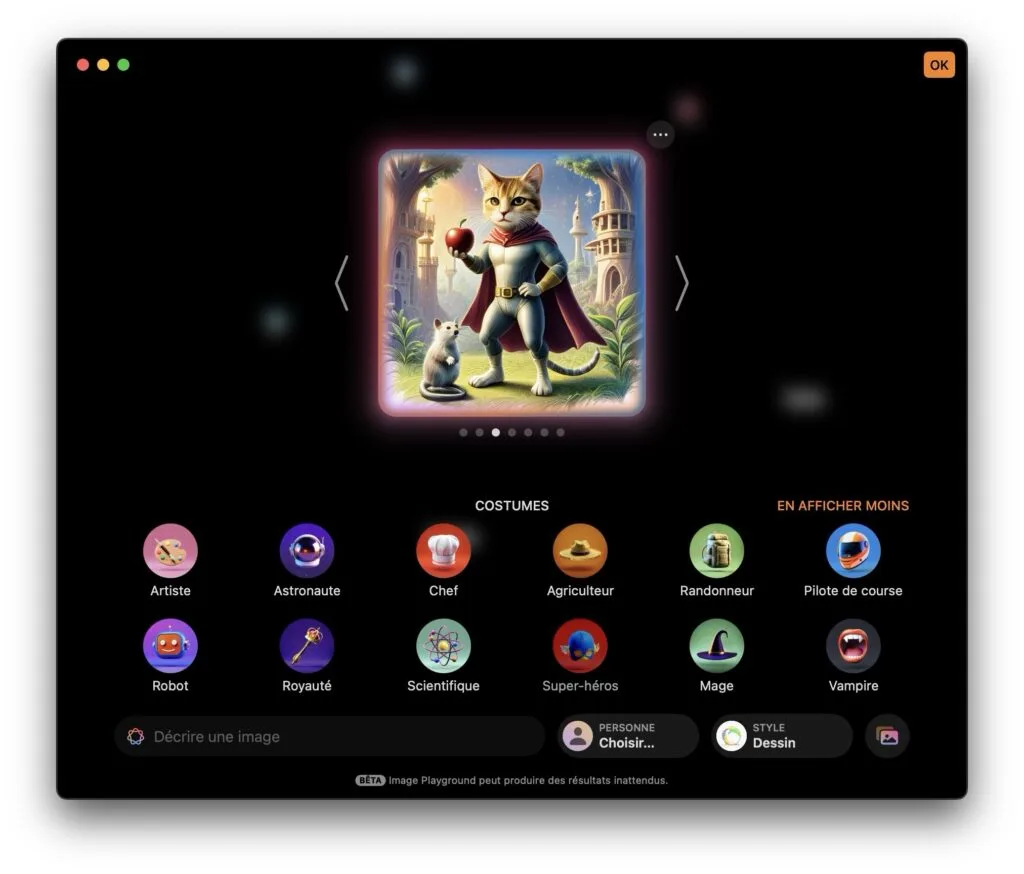 tuto image playground mac
