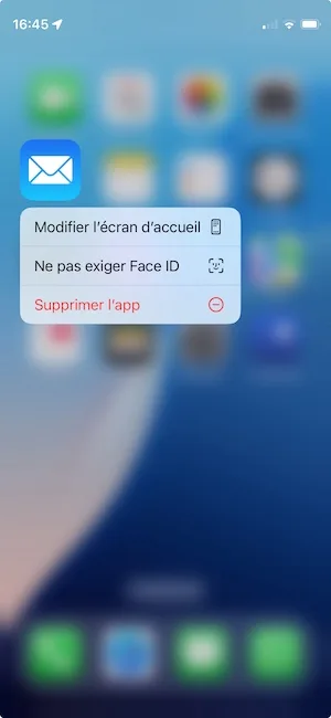 deverrouiller app face id