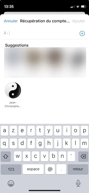 recuperation compte apple id