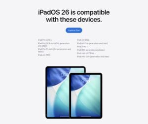 Quels iPad sont compatibles avec iPadOS 26 ? - MacPlanete