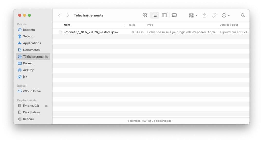 revenir a iOS 18.5