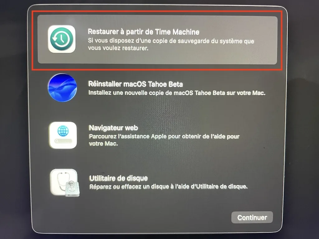 comment faire downgrade macos tahoe macos sequoia