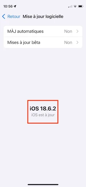 comment installer mise a jour ios 18.6.2