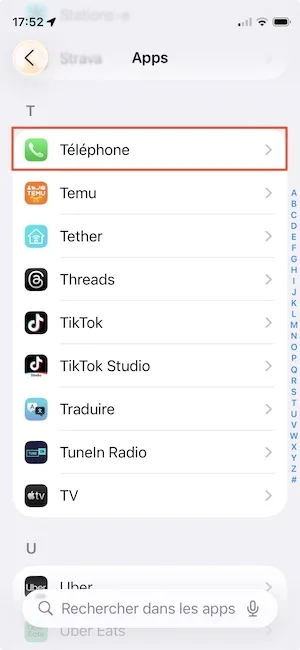app telephone iphone