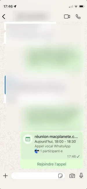 Comment programmer un appel WhatsApp sur iPhone (audio/vidéo) 5 appel planifie whatsapp