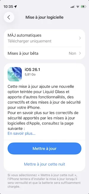 ios 26.1 update iphone