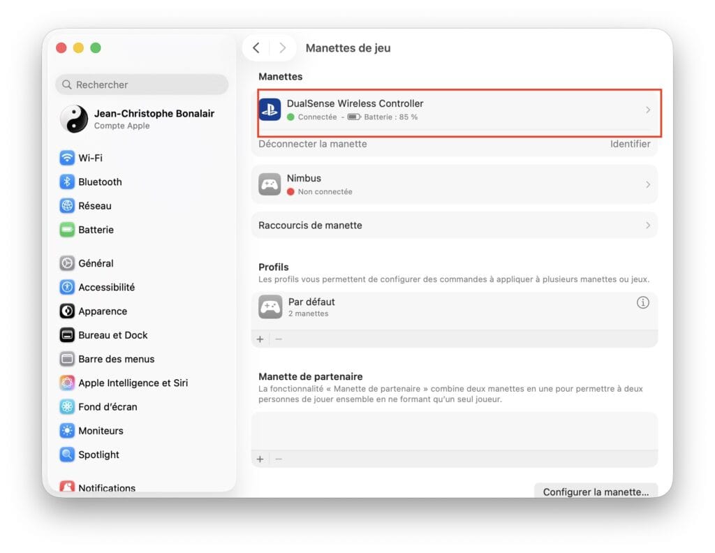 changer couleur manette ps5 macos