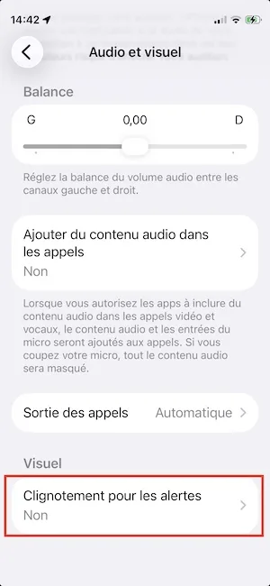 clignotements pour les alertes iphone ios 26.2