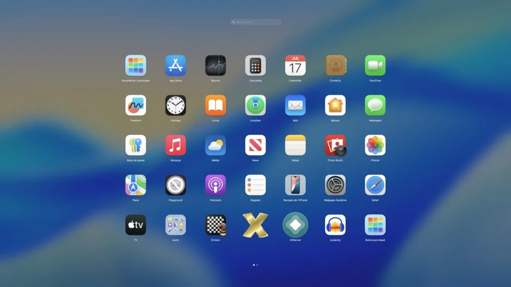 restaurer laucnhpad sous macos tahoe
